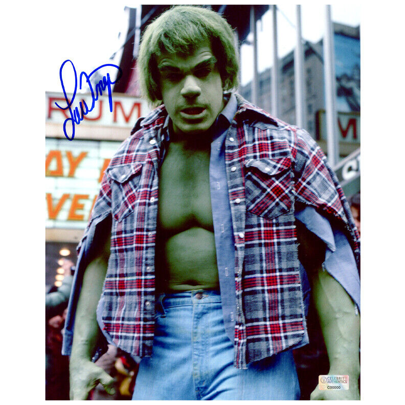 Lou Ferrigno Autographed The Incredible Hulk 8x10 Scene Photo Poster painting