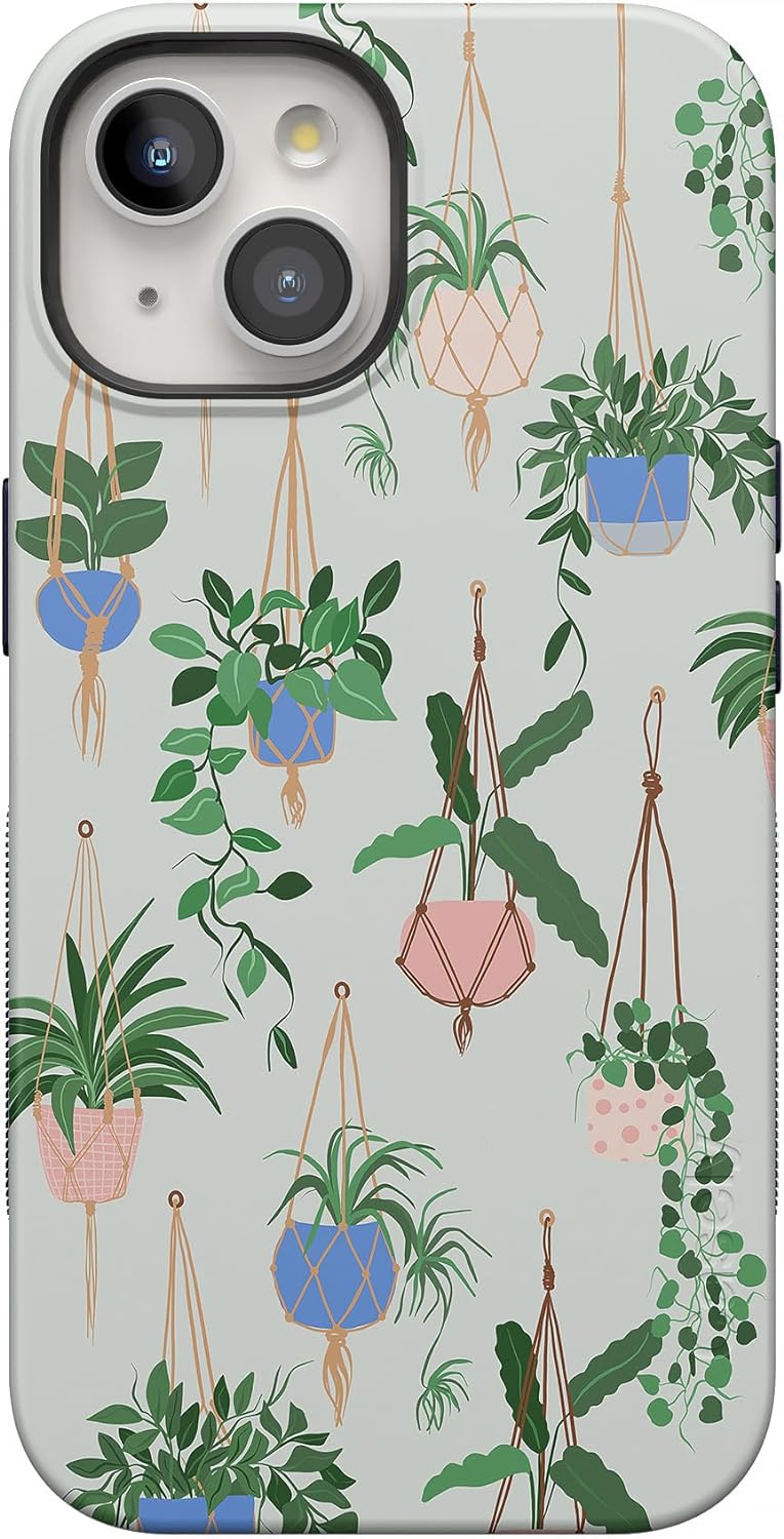 ProCaseMall iPhone 15 Plus Case | Hanging Around | Potted Plants Floral | Bold Case | Compatible with MagSafe