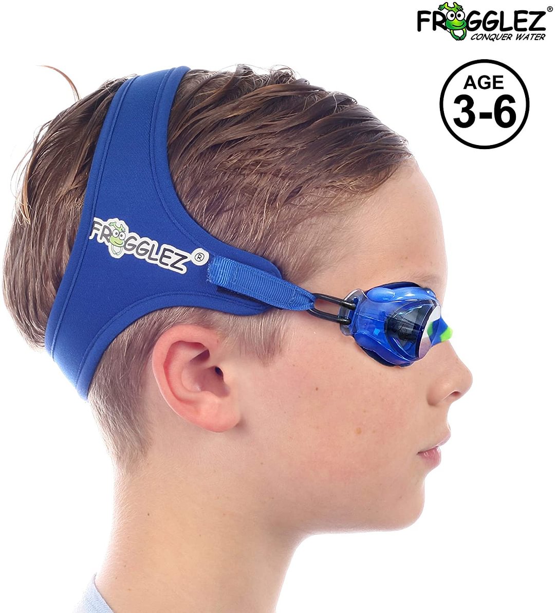Kids Swim Goggles with Pain-Free Strap | Ideal for Ages 3 – 6 in Swimming Lessons | Leakproof, No Hair Pulling