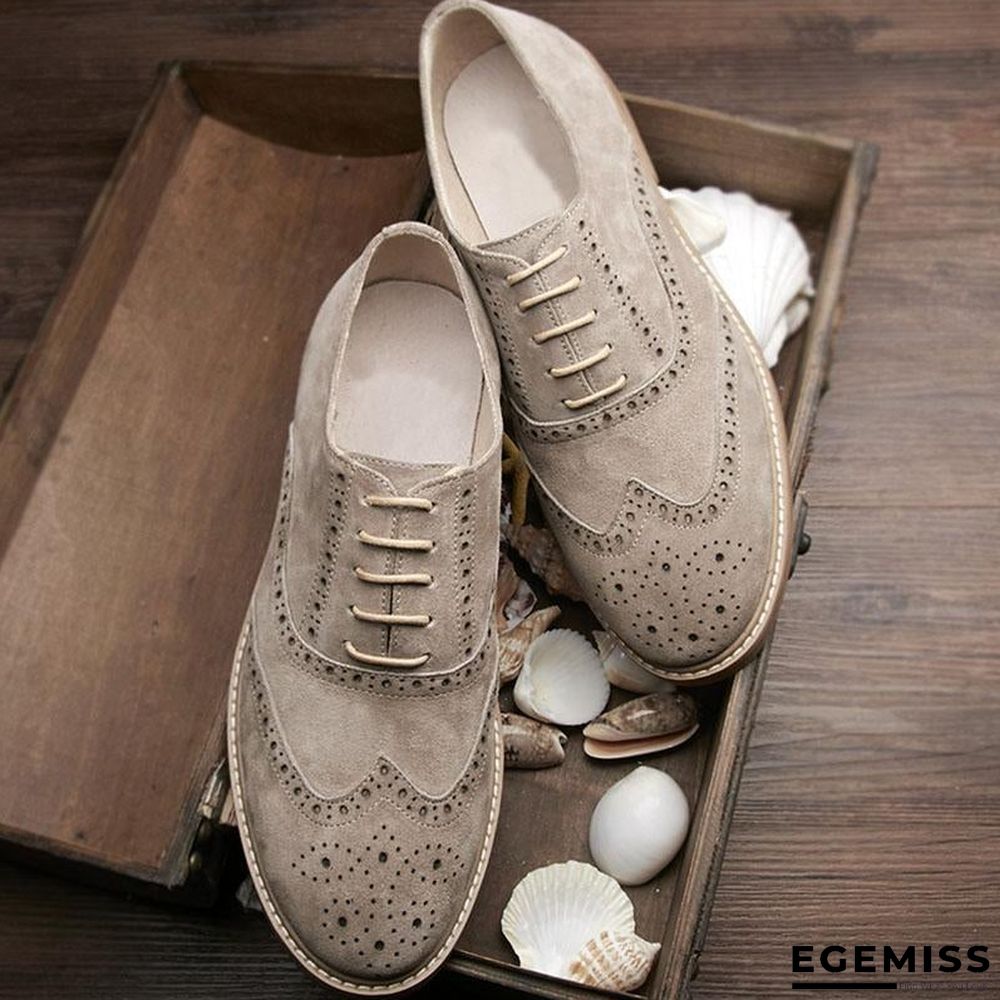 Men's Business Classic Suede Brogue Shoes | EGEMISS