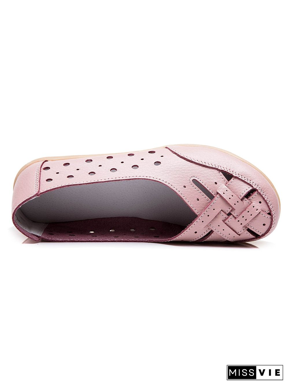Hollow Leather Soft Sole Shoes
