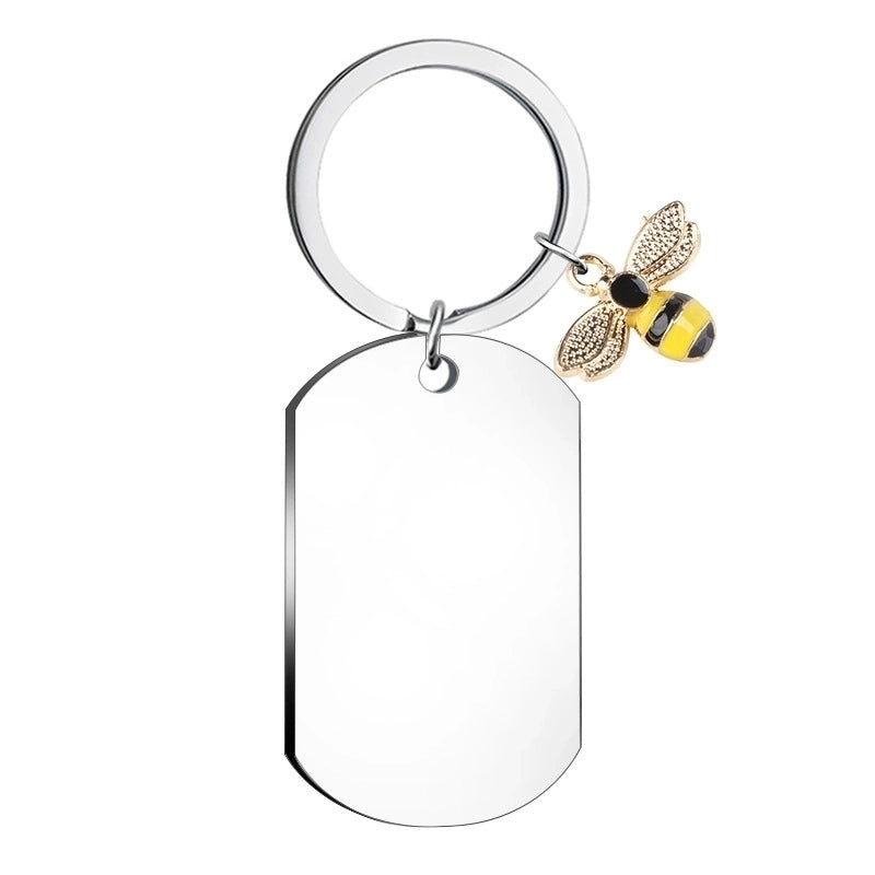 Minimalist Geometric Stainless Steel Unisex Bag Pendant Keychain