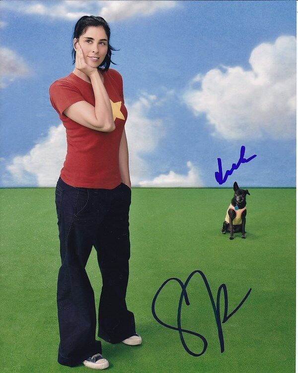 SARAH SILVERMAN Signed Autographed w/ DUCK THE DOG Photo Poster painting