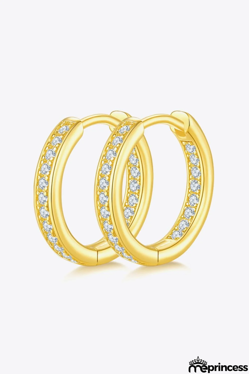 Moissanite 925 Sterling Silver Huggie Earrings