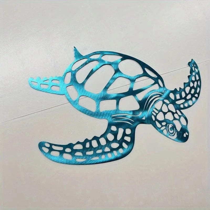 Artistic Turtle Metal Pendant Wall Art