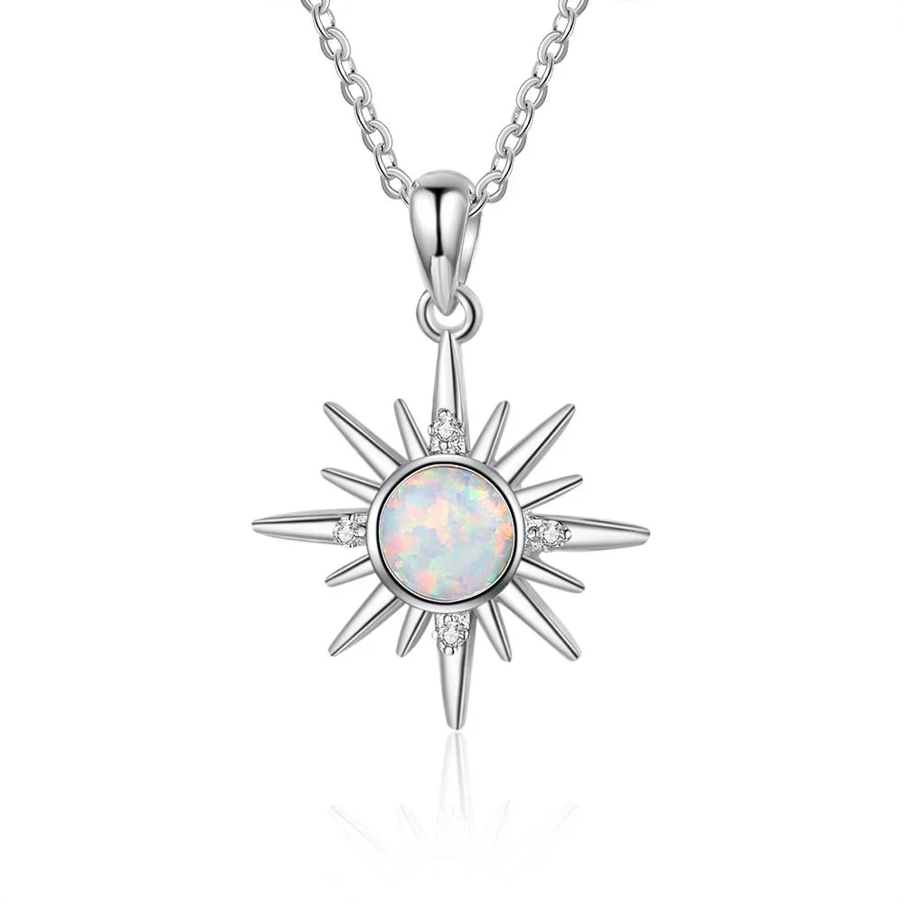 【Standard】Sonne Elegante Halskette Opal Damen Kette Kettenmachen