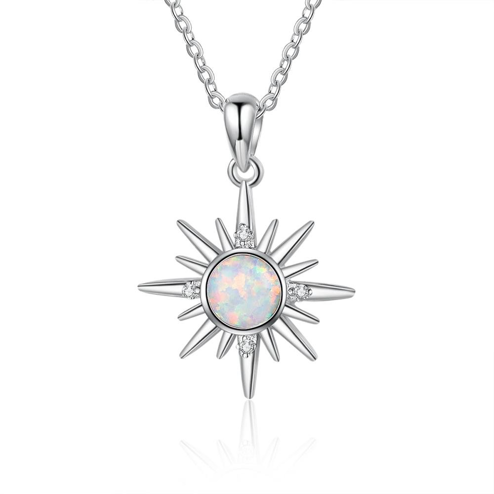 【Standard】Sonne Elegante Halskette Opal Damen Kette  Kettenmachen