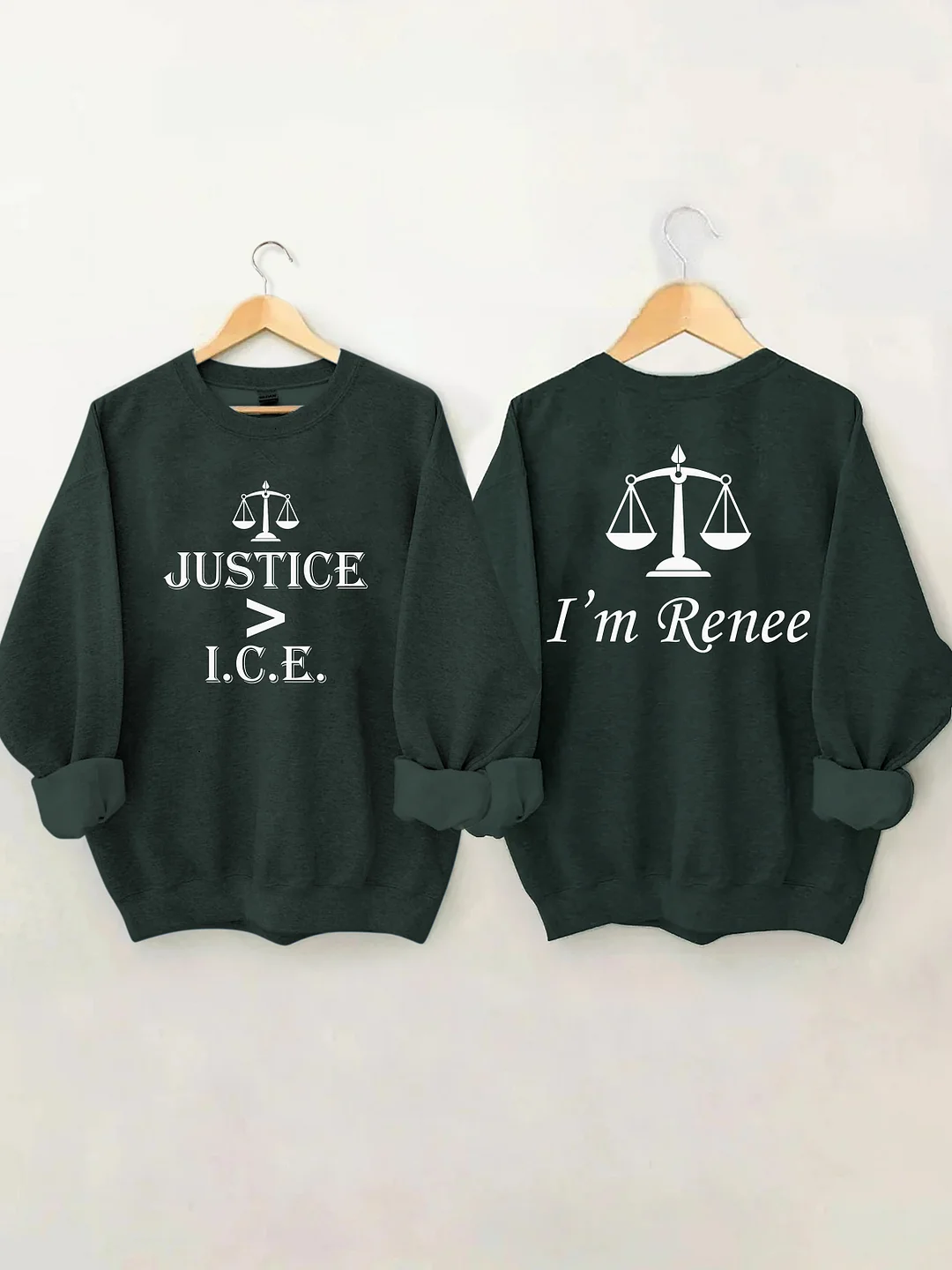 Justice Greater Than ICE Sweatshirt