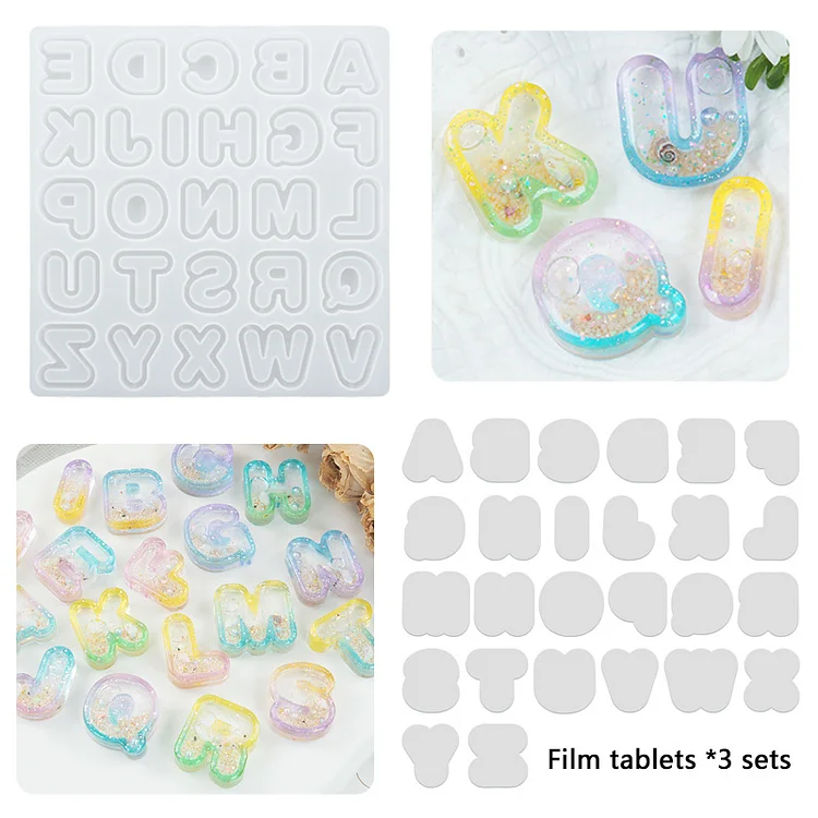 alphabet resin molds kit diy resin