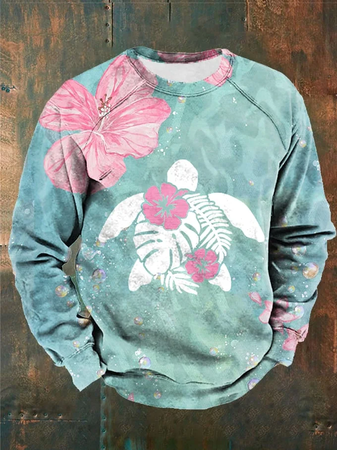 Men's Maui Lahaina Turtle Print Sweatshirt
