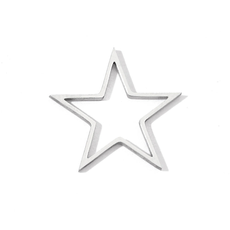 20 PCS/Package 28.5*30mm 6*11mm 7 * 12mm 201 Stainless Steel 18K Gold Plated Star Heart Shape Smile Face Polished Pendant