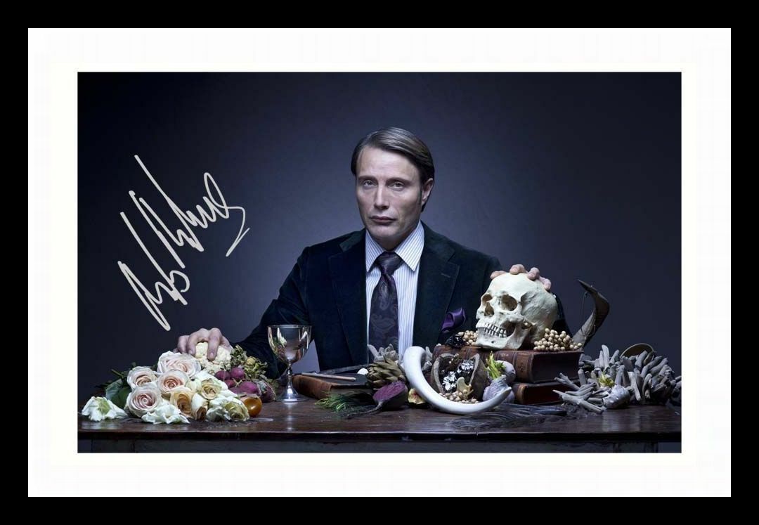 Mads Mikkelsen - Hannibal Autograph Signed & Framed Photo Poster painting