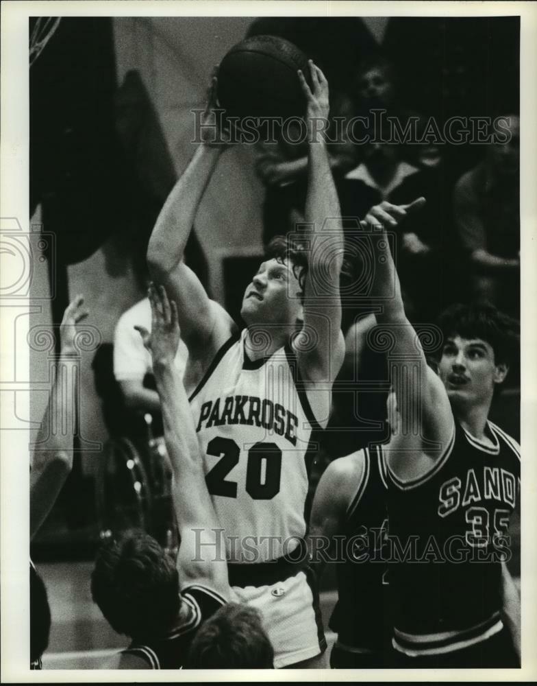 Press Photo Poster painting Rick Osborn, basketball - orc15163