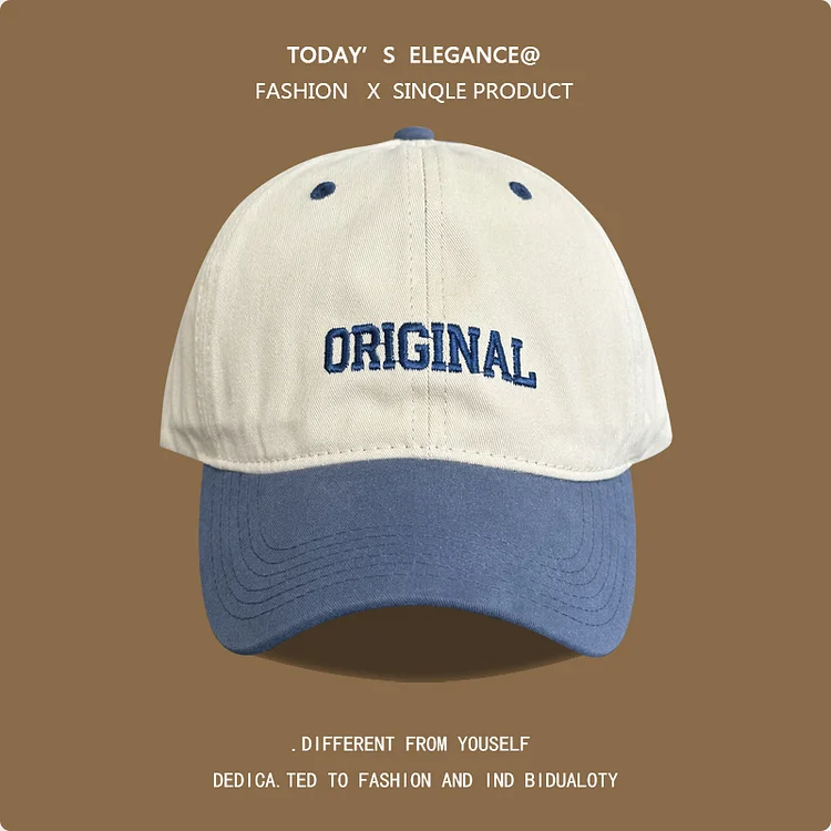 Summer Soft Top Letters Embroidered Baseball Hat Color Matching Dome Peaked Cap Unisex Adjustable