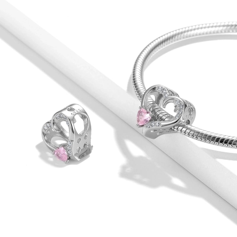1 Piece 925 Sterling Silver Zircon Heart Shape Jewelry Accessories
