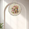 2D DIY Acrylic Iron Bucket Diamond Painting Wall Clock Pendant w/ Clock Function