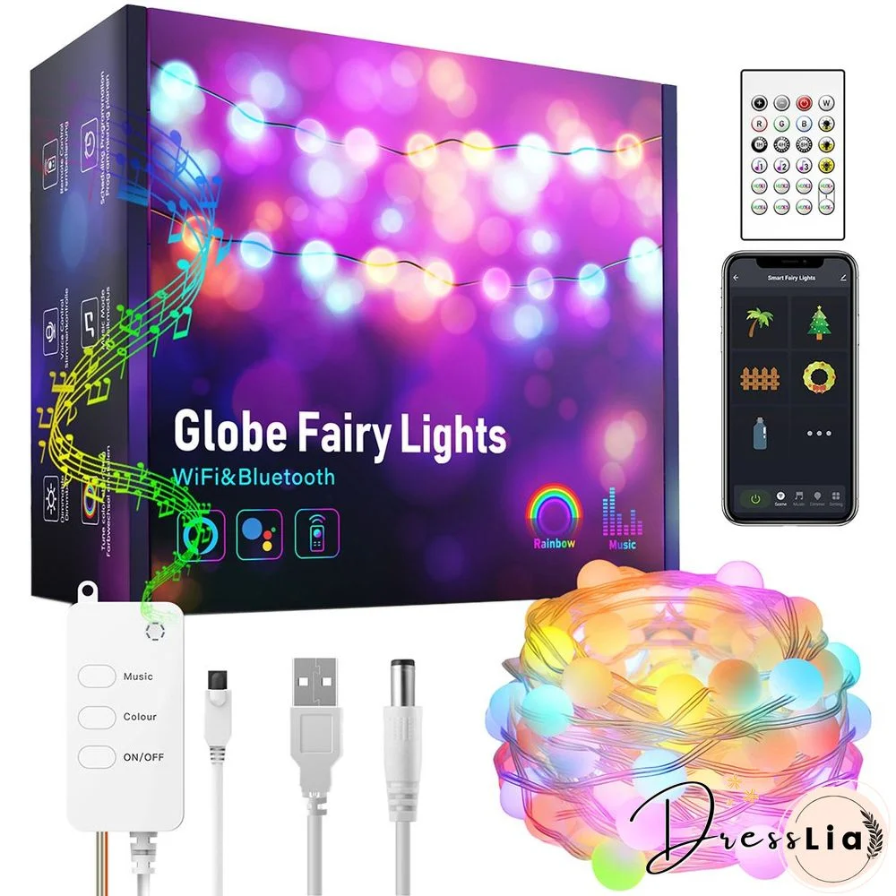 Smart Globe RGB Fairy String Lights For Holiday Decoration