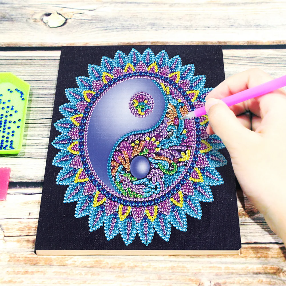 50 Pages Mandala Notebook Creative A5 Note Book Ornaments Kids Craft Gift