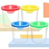 Spill Proof Paint Cups with Colored Lids Paint Brush Cleaner Cup Reusable for Artist Watercolor Painting Art Crafts Supplies (1Pcs Yellow)
