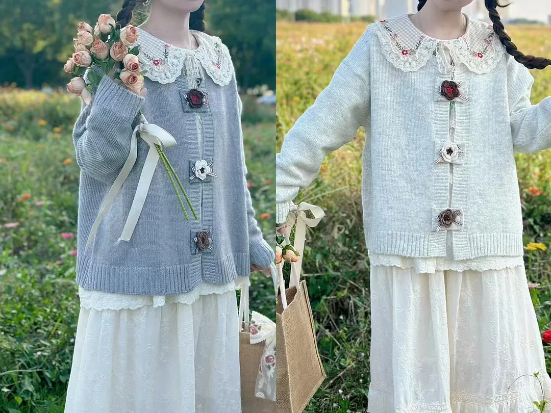 Chicfifth Sweater Women Winter Long Sleeve High Quality Autumn Vintage Top Knitted Cardigan