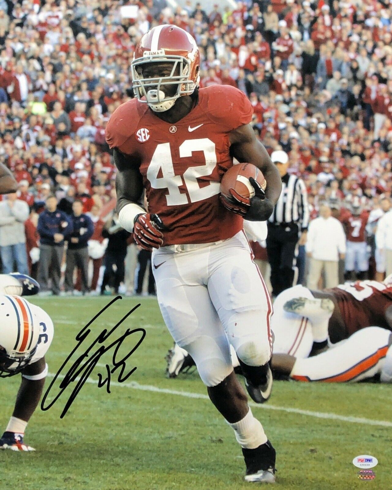 Eddie Lacy Signed Alabama Crimson Tide Football 16x20 Photo Poster painting *Packers PSA X30639