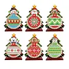 DIY Christmas 25 Days Countdown Diamond Painting Tabletop Ornaments Kit  Crystal Art Craft Decoration Wooden for Living Room Home Office Decoration