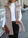 Vibrant Sleeveless Teddy Vest - Soft, Casual, Button-Front, Solid-Colored, Versatile, and Chic Women's Clothing for Everyday Wear