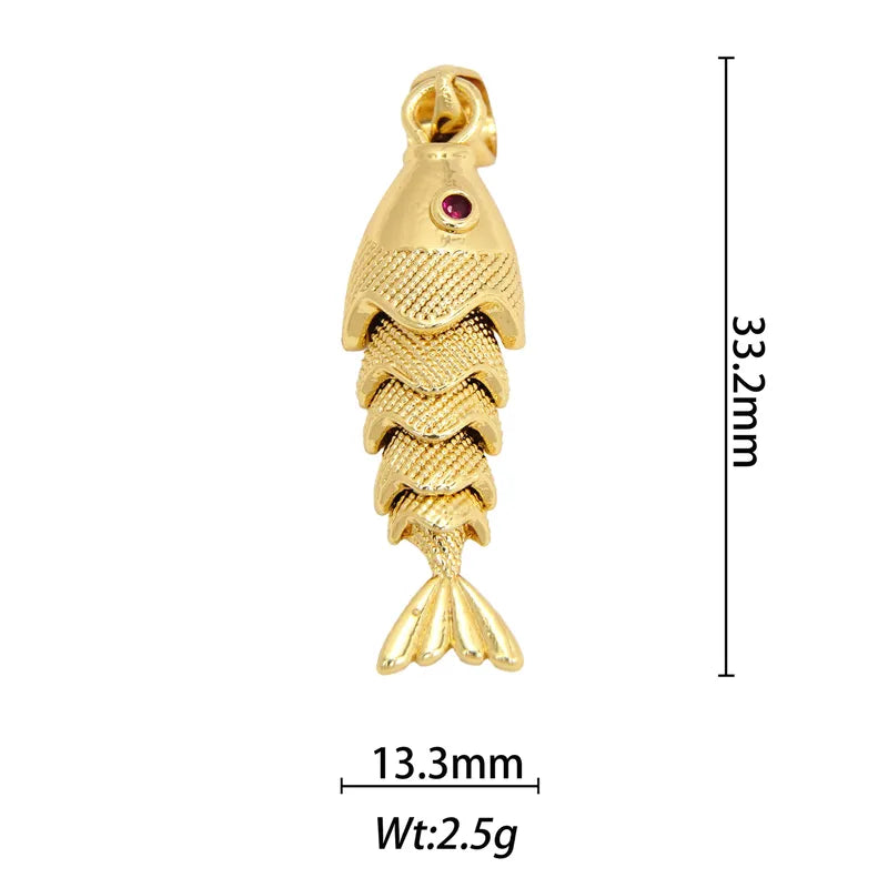 1 Piece 13.8*28.1mm 15.9*26mm 21.7*28.4mm Copper Pearl Zircon 18K Gold Plated Animal Paw Print Shell Jewelry Accessories Pendant