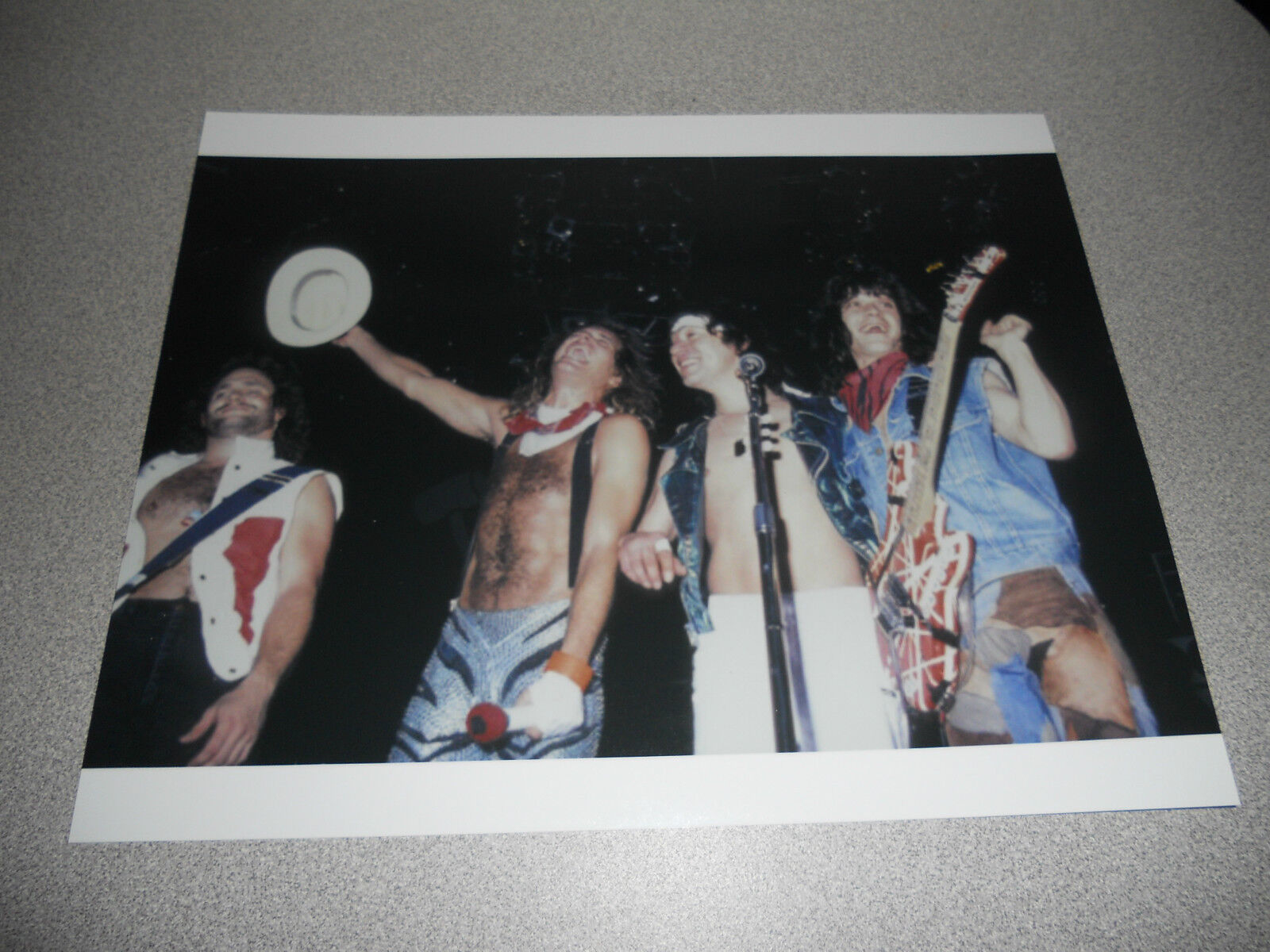 Van Halen Vintage Live 8x10 Group Photo Poster painting #4 Eddie DLR