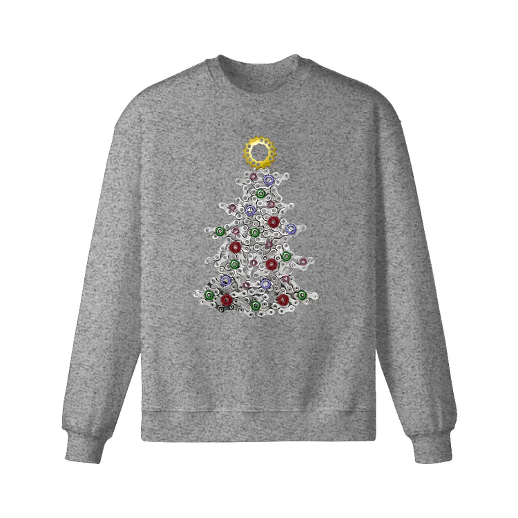 Bike Chain Cycling Christmas Tree Sweatshirt