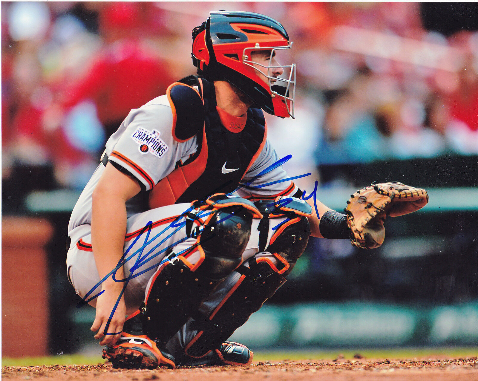 ANDREW SUSAC SAN FRANCISCO GIANTS ACTION SIGNED 8x10