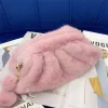 Fashion Elegant Clutch Bag Real Mink Fur Bags New 2024 Hot Selling Chain Dinner Bag Lady Handbag Designer Luxury Clutch Bag
