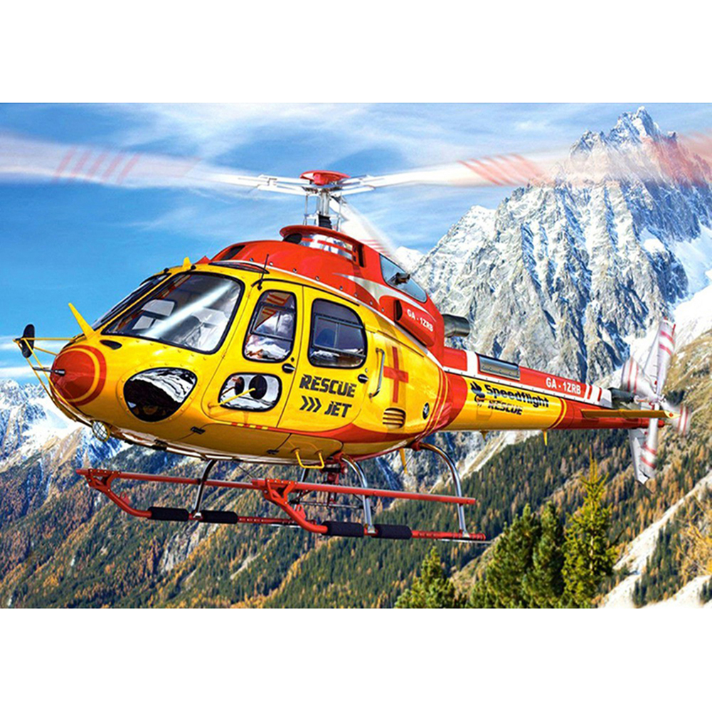 

40*30CM - Round Drill Diamond Painting - Rescuer Helicopter, 501 Original