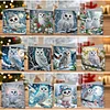 12pcs Diamond Painting Owl Greeting Card Set with Envelope Daily Wishing Cards for Birthdays Thanksgiving & Special Occasion