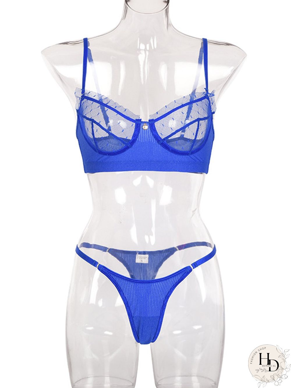 Lace Mesh Eyelashes Lace Sling Lingerie Set