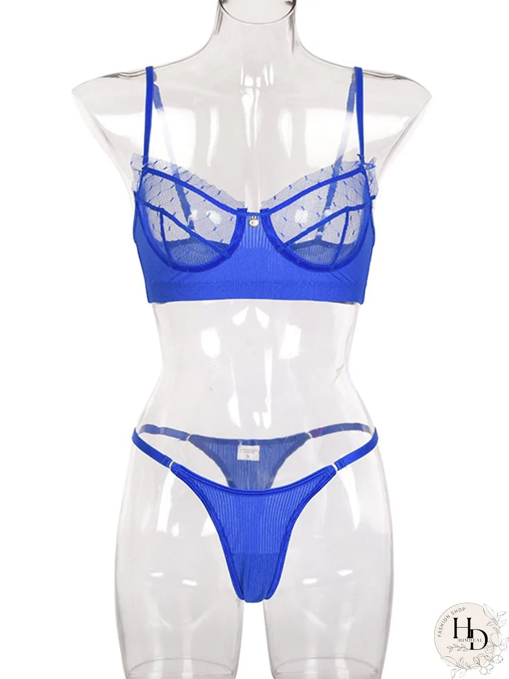 Lace Mesh Eyelashes Lace Sling Lingerie Set