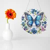 (US Only)2D Flat DIY Butterfly Diamond Art Pendant Window Hanging Art for Home Decor