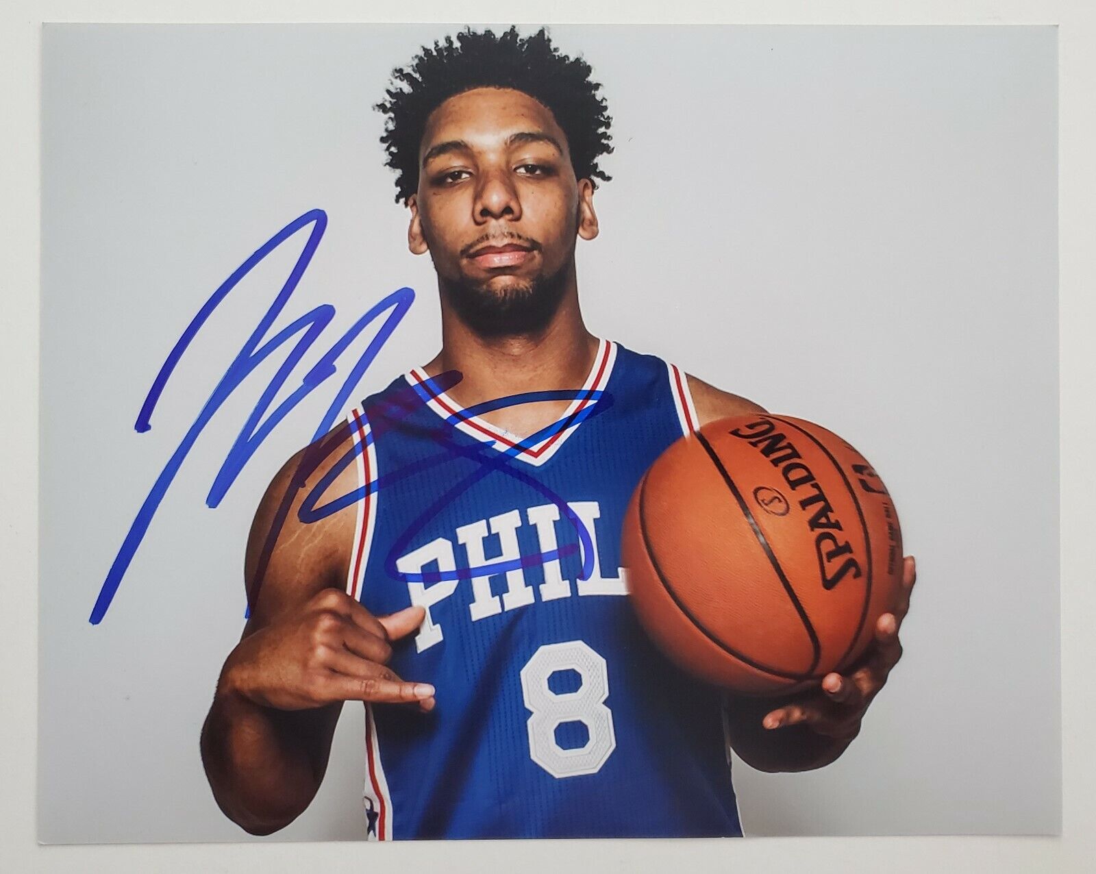 Jahlil Okafor Signed 8x10 Photo Poster painting NBA 76ers New Orleans Pelicans Duke RAD