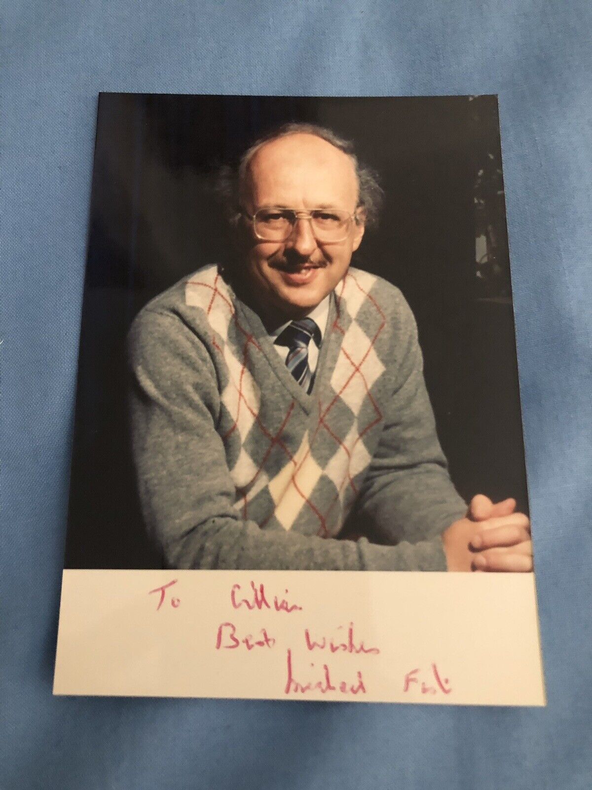 MICHAEL FISH (BBC WEATHER) SIGNED Photo Poster painting