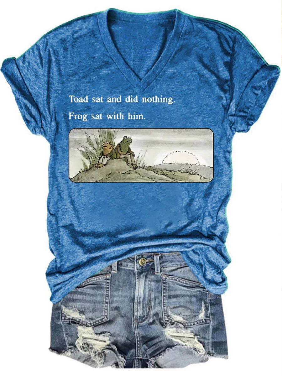 Toad And Frog V-neck T-shirt