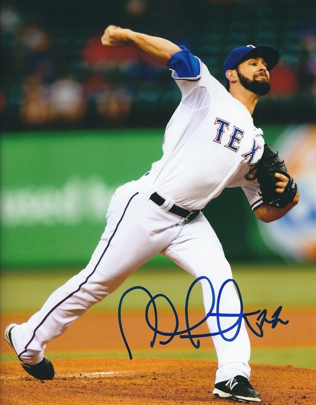 Signed 8x10 Nick Martinez Texas Rangers Autographed Photo Poster painting - COA