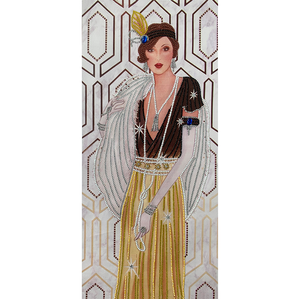 

30*60CM - Special Shaped Diamond Painting - Elegant Lady, 501 Original