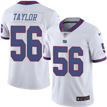 Giants #56 Lawrence Taylor White Youth Stitched NFL Limited Rush Jersey