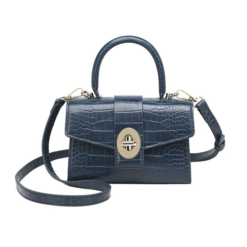 Retro Simple Small Square Bag Casual Handbag Stone Pattern Fashion Foreign Style Shoulder Messenger Bag Ladies Bag