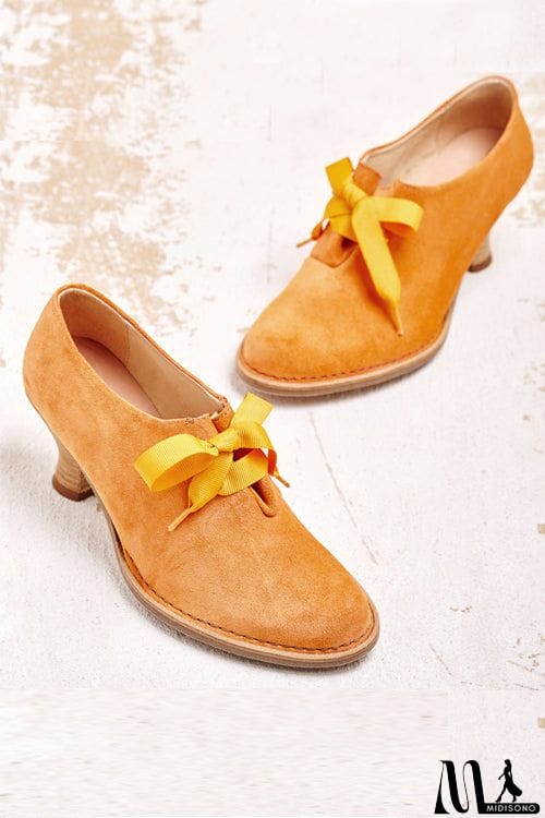 MidiSono - Suede Lace Up Pumps