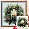 (Multi-Style) Christmas Wreath-11CT Counted Cross Stitch 40*40cm