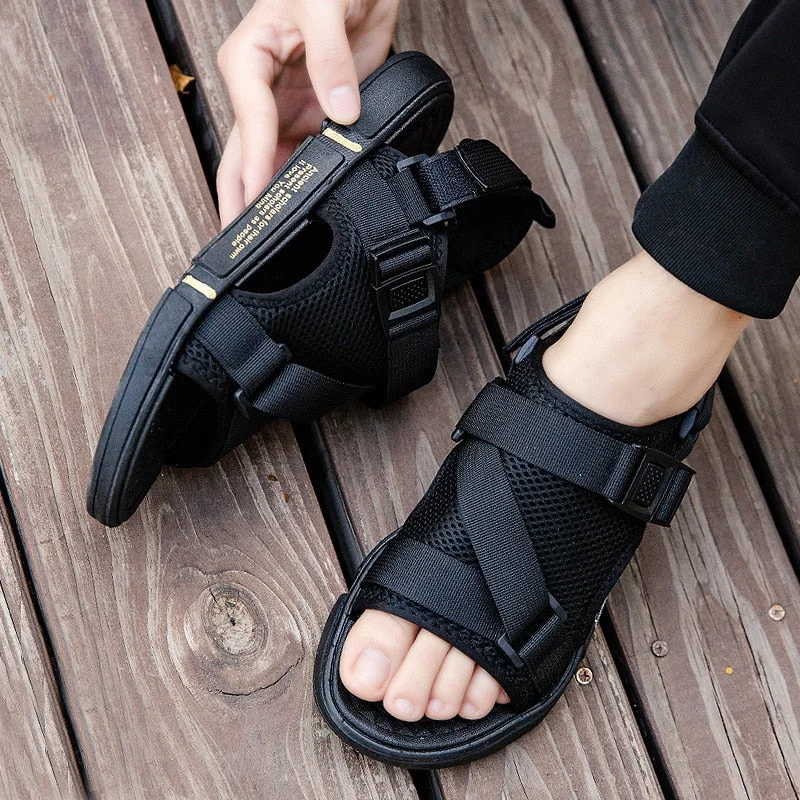 Men&#39;s Sandals Summer Comfortable Slip Thick Sandals Summer Beach Shoes For Lovers Personality  Outdoor Casual Shoes Slipper