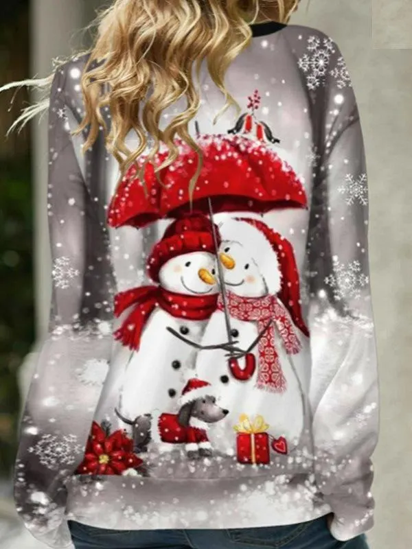 Snowman Printed Strappy Shirt