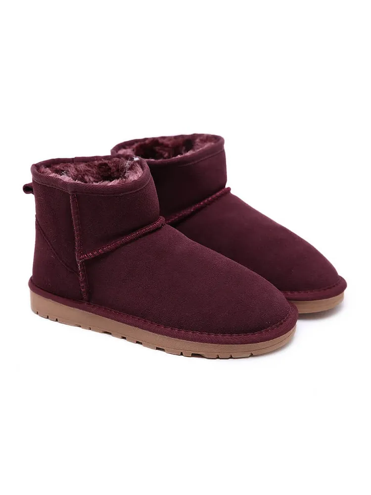 SMAIBULUN Ugg | Faux Fur Lined Classic Ugg Short Boots