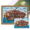 Animals On Noah'S Ark-Full Embroidery 3 Strands 11CT Stamped Cross Stitch-70*50CM-Large Size